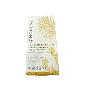HONEST SKIN SWEEP EXFOLIATING POWDER CLEANSER w/ Kaolin Clay New 1.4oz